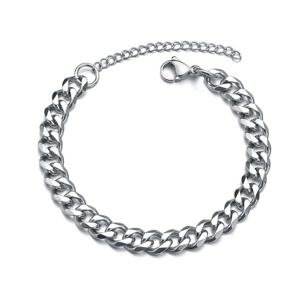 Vòng tay dây xích 3/5/7mm thép không gỉ nhiều màu cá tính thời trang cho nam nữ