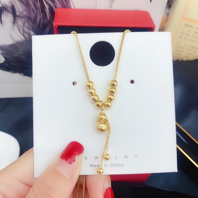 Dây Chuyền Hồ Lô May Mắn Titan Ko Han Rỉ TT 3854 - màu vàng