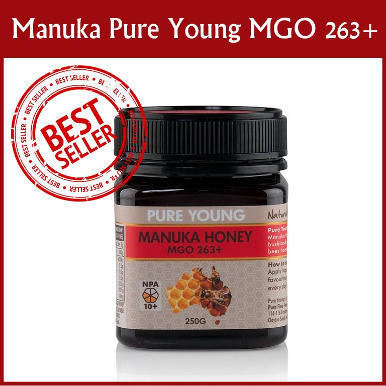 Mật ong nguyên chất Manuka Pure Young MGO 263+ 250gr _ Hàng nhập khẩu chính hãng Úc