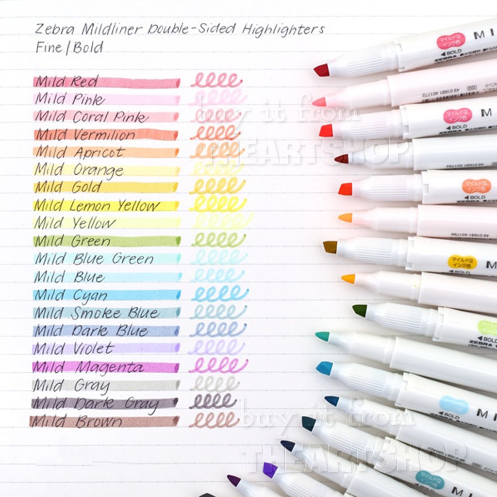 Bút dạ quang ZEBRA MILDLINER 2 đầu WKT7