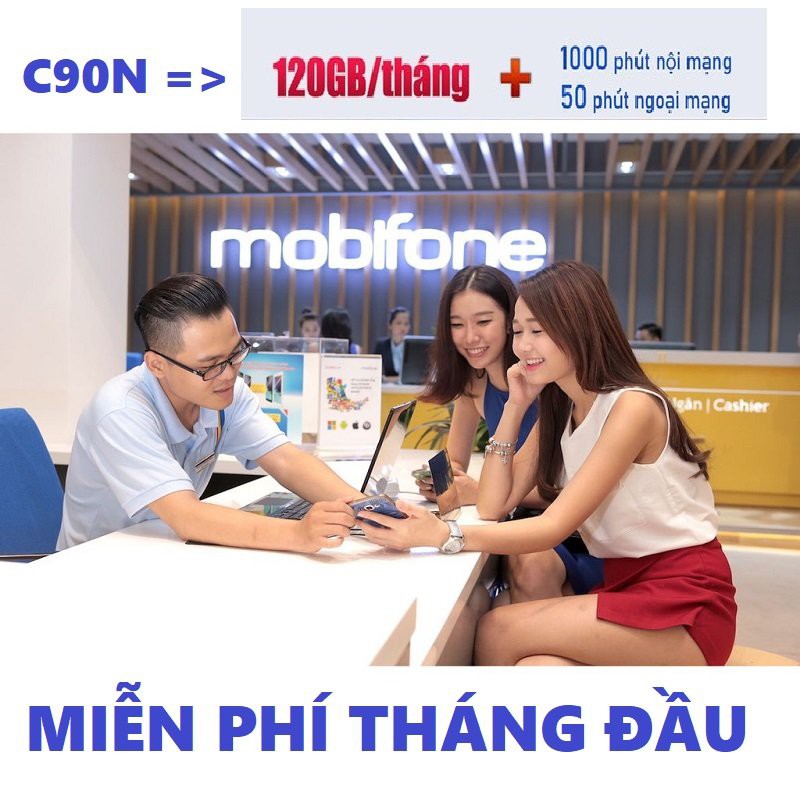 Sim Mobifone C90N  [CHÍNH HÃNG] gói 4G mobi data 4Gb/ngày, vào mạng trọn gói miễn phí tháng đầu dùng siêu tiết kiệm