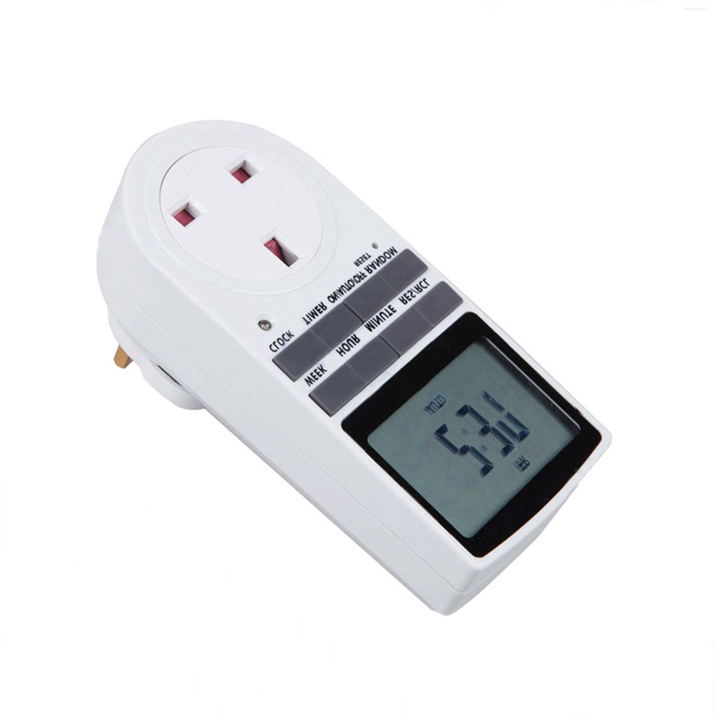12/24 Hours/7 Days Electronic Digital Timer Switch Home Kitchen Timer Outlet Programmable Timing Socket UK Plug  Kitchentool