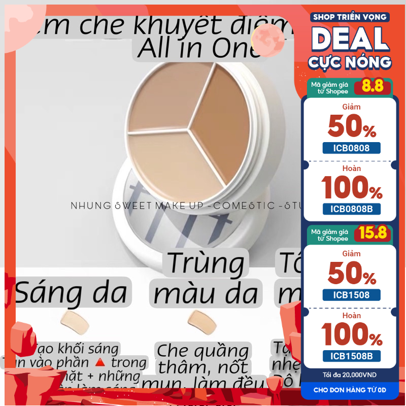 Kem che khuyết điểm được Hot Makeup Artist hàng đầu thế giới Pony dùng tới lõm cả hộp thì mn biết hiểu quả rồi đấy ♥️