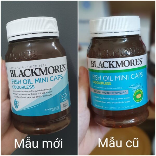 Viên uống dầu Minicap Cá Blackmores Fish Oil 1000 mg, hộp 400 viên