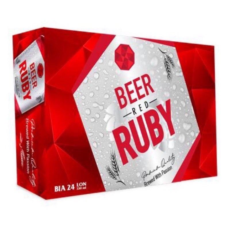 Bia Ruby đỏ 180ml thùng có thẻ cào