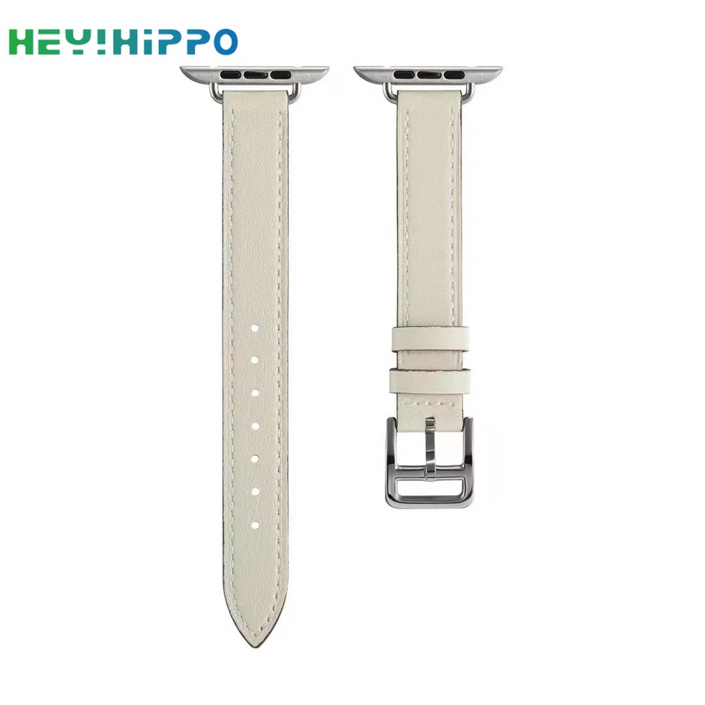 Dây Đeo Bằng Da PU Màu Sáng Cho Đồng Hồ Thông Minh iwatch 45 / 44 / 42 / 41 / 40 / 38mm 7 / 6 / SE / 5 / 4