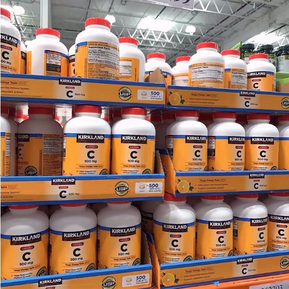 Viên Ngậm Bổ Sung Vitamin C KirkLand 500mg 500 Viên của Mỹ