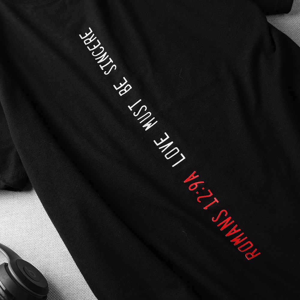 Áo Thun Cotton Cao Cấp Ngắn Tay Unisex, Chất Đẹp Co Giãn Tốt, Dày Dặn, Hình In Ý Nghĩa, Chữ Sọc Thời Trang L.M SINCERE