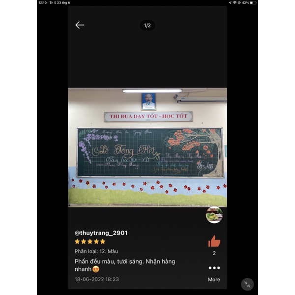 Phấn màu Đức Thanh-Phấn màu mĩ thuật 12 màu-Phấn tiên mà thuật