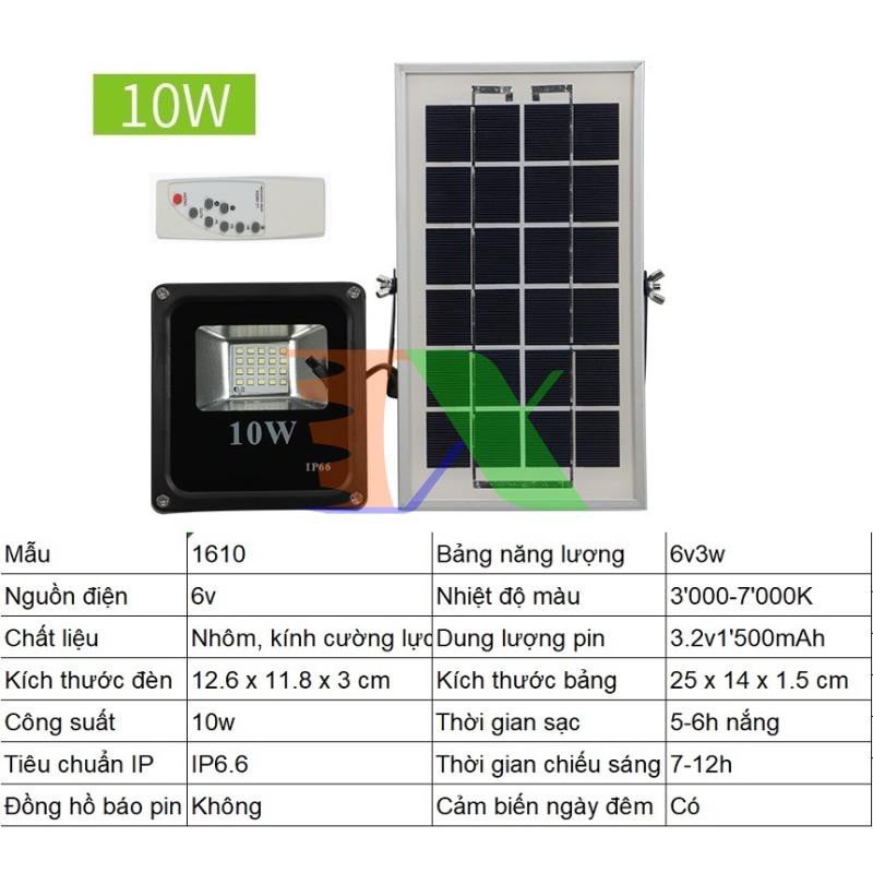 Đèn led năng lượng mặt trời SUN-1610 10W, IP 66
