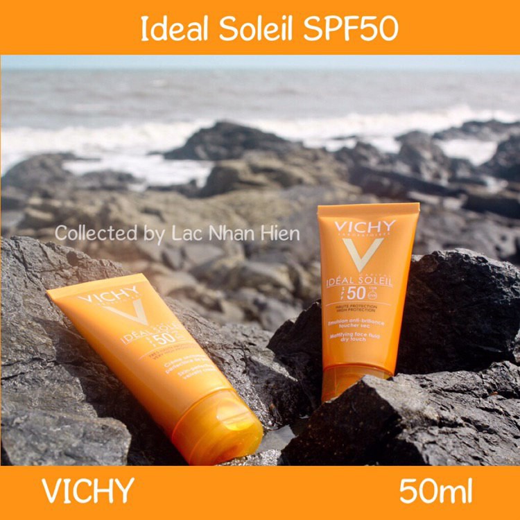 KEM CHỐNG NẮNG VICHY KIỀM DẦU ❤ VICHY IDEAL SOLEIL MATTIFYING FACE FLUID DRY TOUCH SPF50