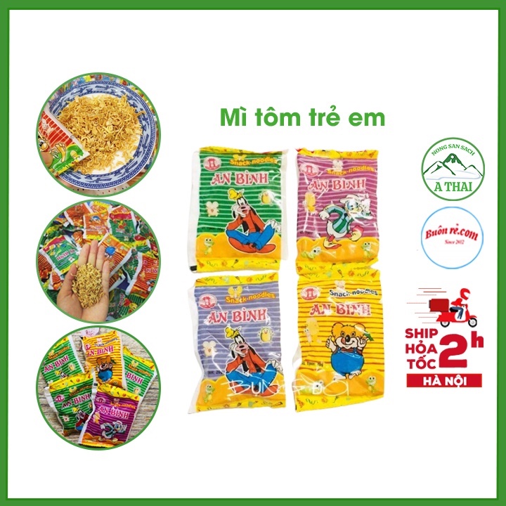 Mì tôm trẻ em An Bình ( COMBO 50 GÓI ) trở về tuổi thơ 00003 - Mỳ tôm trẻ em hương vị thơm ngon