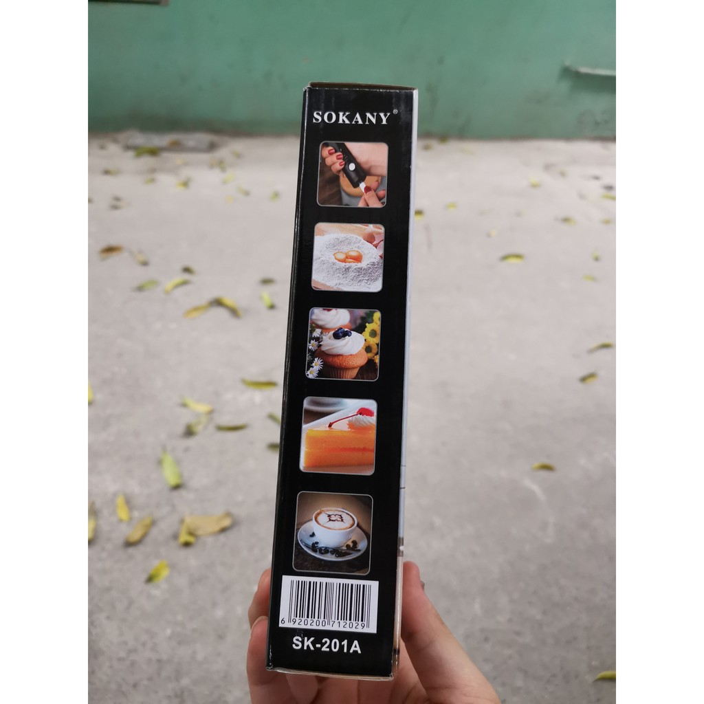 Máy đánh bọt cafe trứng cầm tay mini Sokany sử dụng pin sạc cao cấp Nobihome,máy đánh trứng cafe cầm tay mini