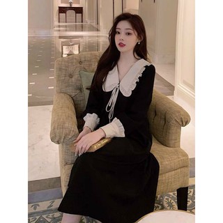 M Đầm tiểu thư cổ phối bèo