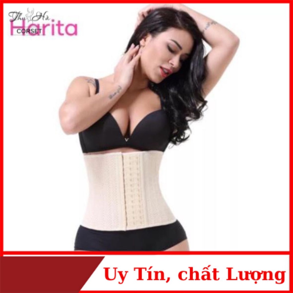 Đai gen nịt bụng giảm eo latex 25 xương có lỗ thoáng khí