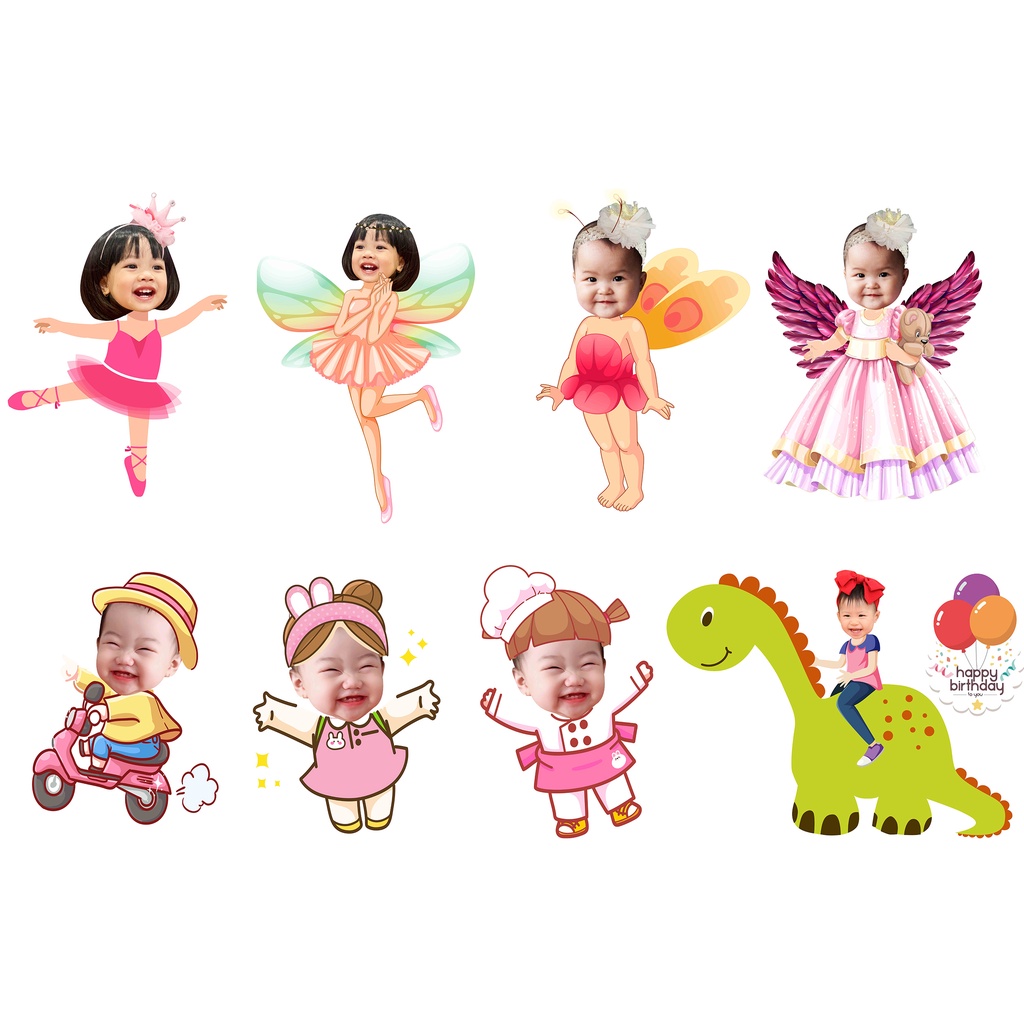 Nhận Đặt gấp_Hình CHIBI 60cm_ để bàn trang trí sinh nhật cho bé