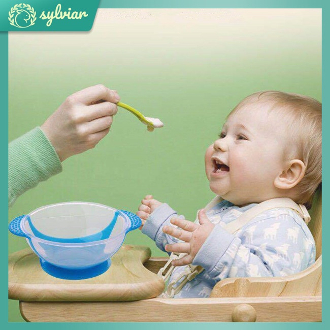 Bộ Tô Và Muỗng Tập Ăn Trong Suốt Thay Đổi Màu Sắc Theo Nhiệt Độ Tiện Dụng Cho Bé