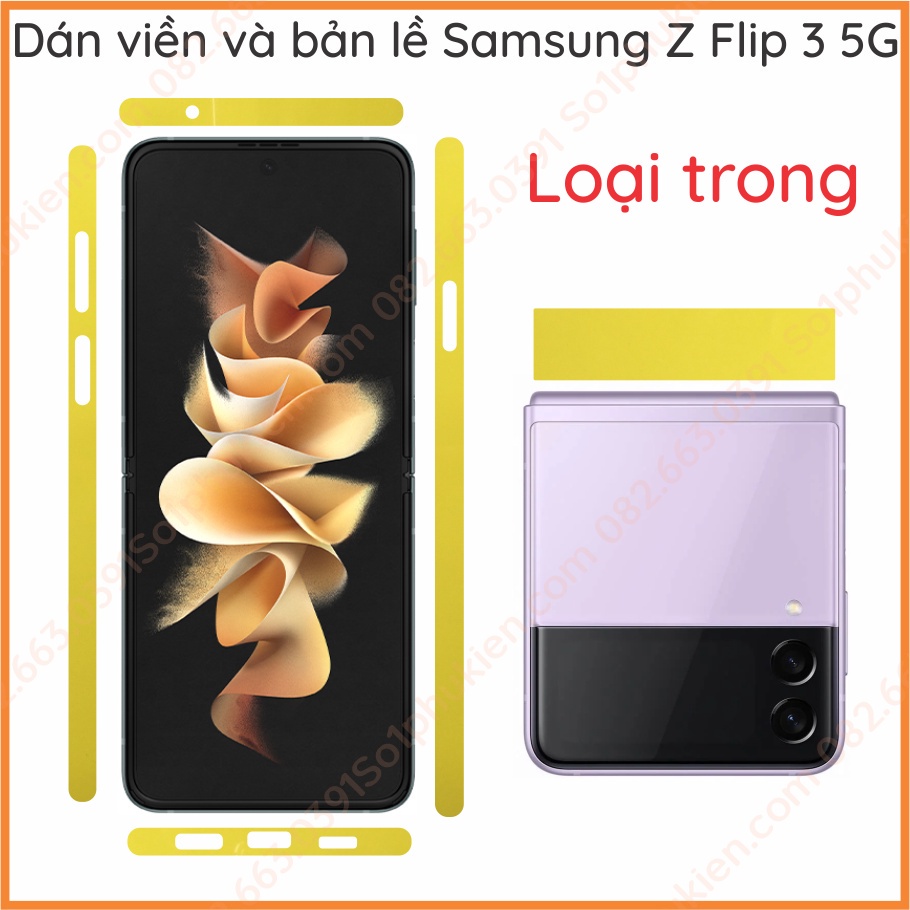 Dán PPF viền bản lề và các viền Samsung Z Flip 3 5G loại trong, loại nhám