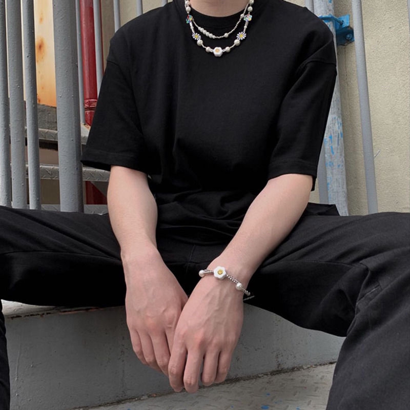 Dây chuyền mặt hình hoa hướng dương mặt cười phong cách hip hop thời trang cho nam và nữ 22402