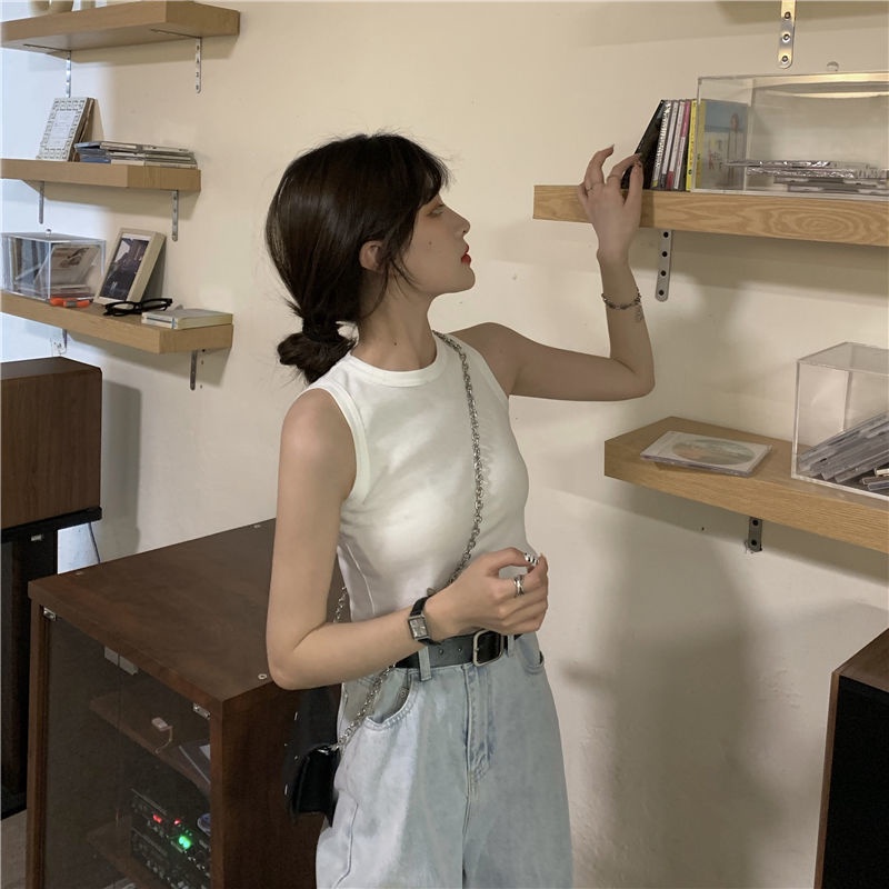 Áo croptop 3 lỗ hai dây ngắn thời trang mùa hè cho nữ