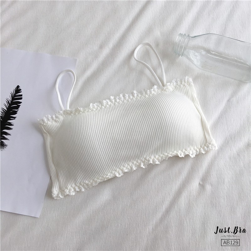 [Mã WABRJB031 giảm 10% đơn 99k] Áo ngực quây Just Bra thun gân mềm êm ái AB129 | BigBuy360 - bigbuy360.vn