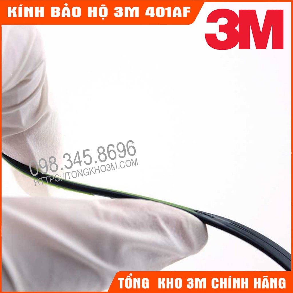 Kính Bảo Hộ 3M SF401AF Cao Cấp Kính Chống Bụi Chống Tia UV Chống Đọng Sương Chống Trầy Xước (Trong Suốt)