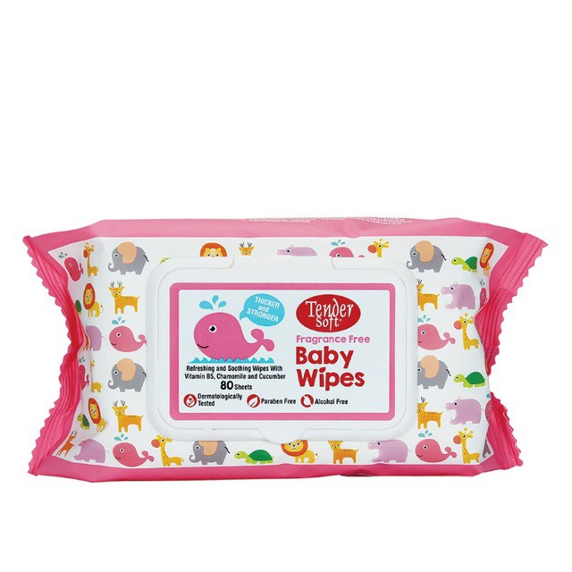 Khăn Giấy Ướt Cho Bé Tender Soft Baby Wipes - 80 tờ