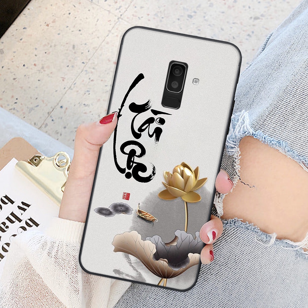 Ốp lưng Samsung Galaxy A6 PLUS / J8 in hình chữ tài chữ lộc, Cha Mẹ, bình an SIÊU ĐẸP