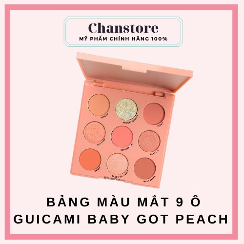 Bảng màu mắt 9 ô Guicami Baby Got Peach 9g