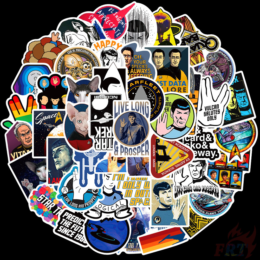 ❉ Star Trek Series 04 Stickers ❉ 50Pcs/Set DIY Fashion Luggage Laptop Skateboard Doodle Decals Stickers