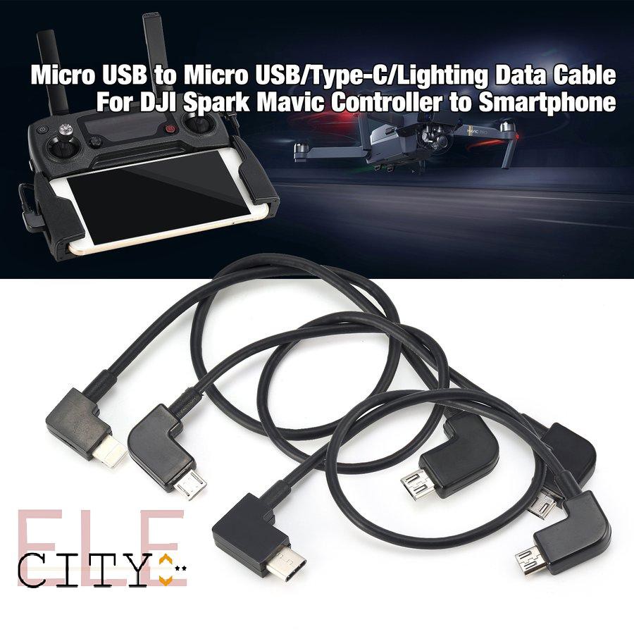 20ele Micro Usb To Lighting / Type C / Micro Usb Cho Dji Spark Mavic Control