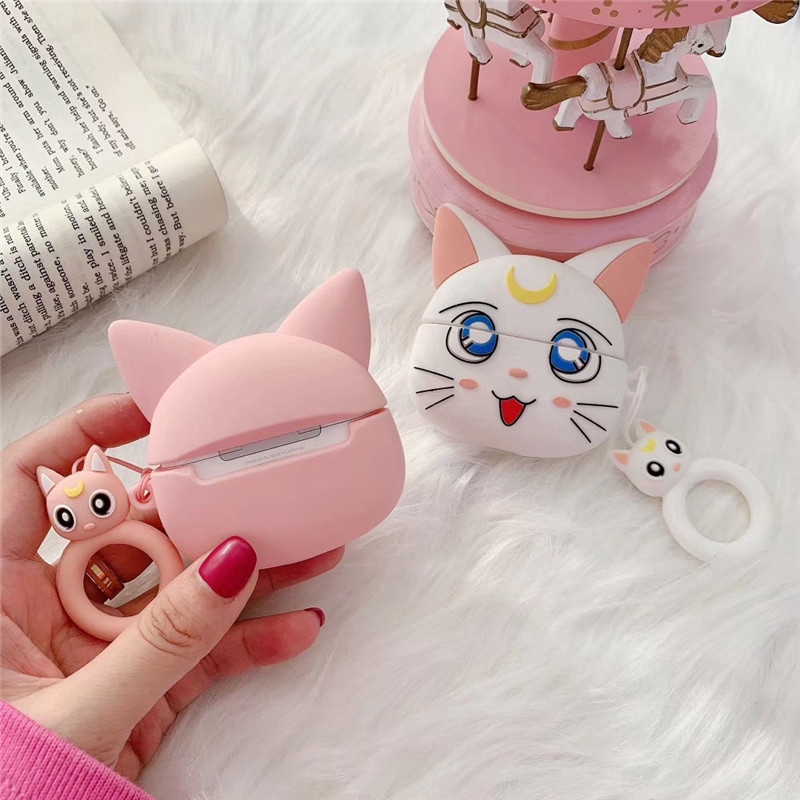 AirPods Pro Protective Cover AirPods 3 Protective Cover  Anime Cat Cute Cartoon Luna Cat Silicone