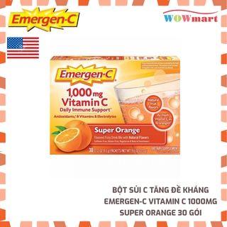 Bột sủi C tăng đề kháng Emergen-C Vitamin C 1000mg Super Orange 30 gói