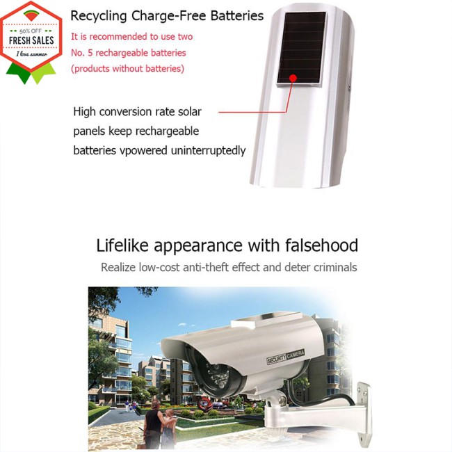 Camera Giả Dùng Năng Lượng Mặt Trời Chống Thấm Nước | BigBuy360 - bigbuy360.vn