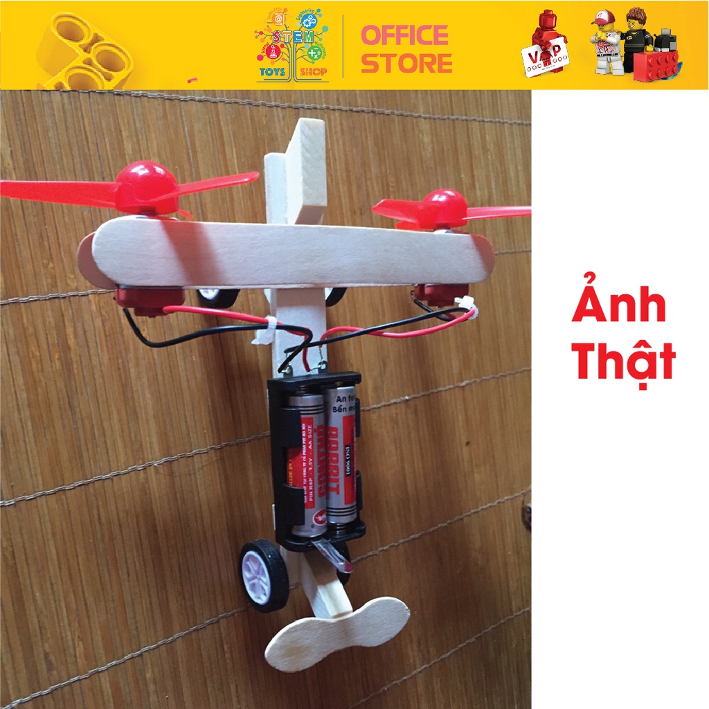 [Đồ Chơi Giáo Dục STEM] - Máy Bay Lắp Ghép Bằng Gỗ Theo Phương Pháp STEM