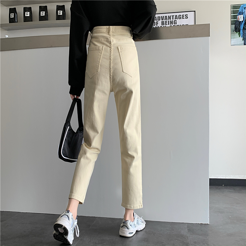 OFF WHITE Quần Jeans Dài Ống Rộng Thời Trang Dành Cho Nữ