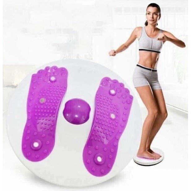 Đĩa xoay eo tập thể dục 360 độ - Bàn xoay eo đứng hình bàn chân tập cơ giảm cân, giảm mỡ bụng thon tại nhà và phòng gym