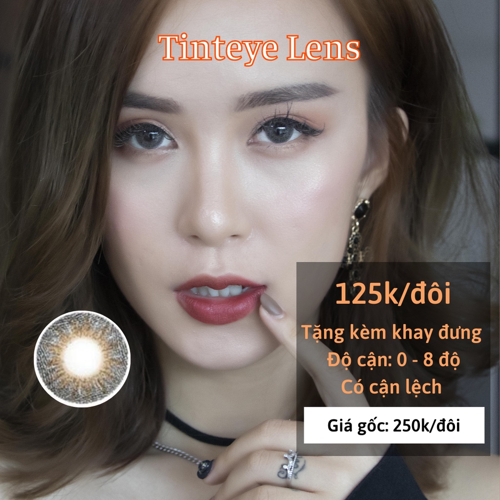 [125k/đôi] Bộ đôi kính áp tròng giãn nhẹ phù hợp đeo hàng ngày Tinteey Lens