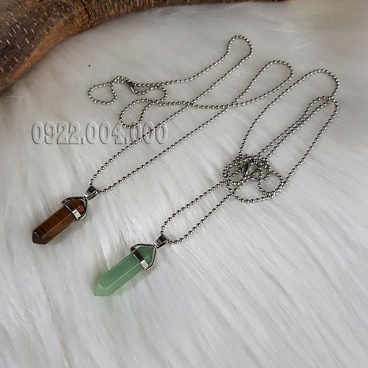 Dây chuyền mặt đá trụ lập phương cá tính