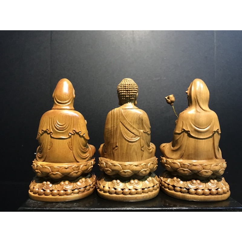 Bộ tượng Tây Phương Tam Thánh Phật: A Di Đà, Quan Thế Âm, Đại Thế Chí 15cm