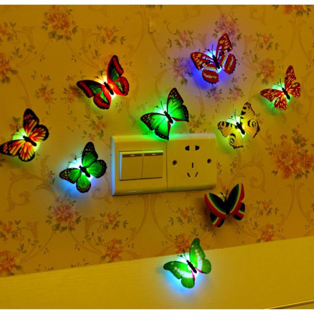 Đèn LED Dính Tường Hình Bướm - Đèn Ngủ Họa Tiết Bướm -dc2307