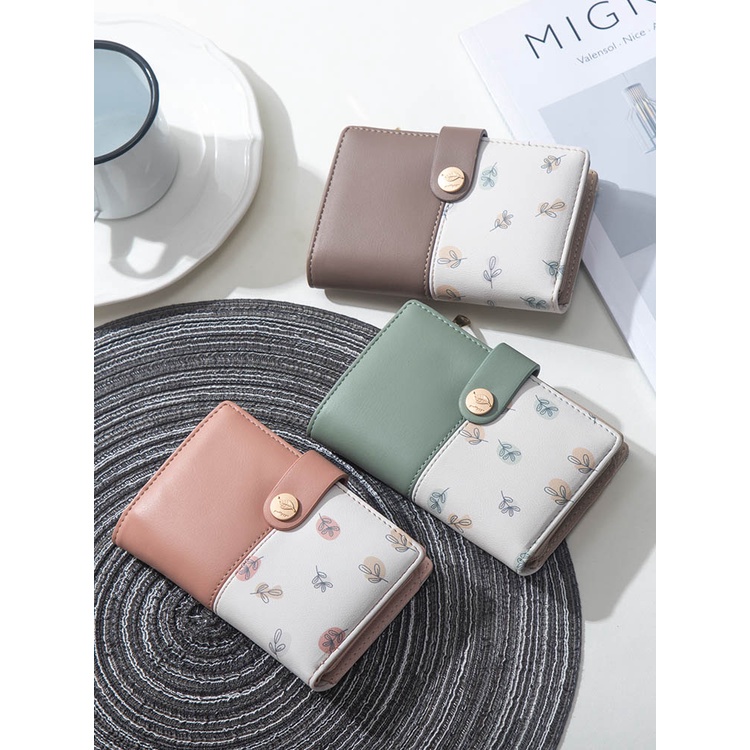 Ví Đựng Tiền Xu Cỡ Vừa In Họa Tiết Xinh Xắn Thời Trang Cho Nữ