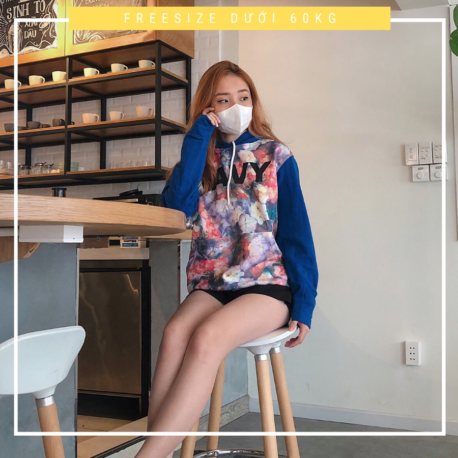 Áo khoác nỉ hoodie : HÀNG GIẢM GIÁ CUỐI NĂM – áo hoodie freesize dưới 55kg dành cho nữ, thun cotton 100%, hình chụp thật