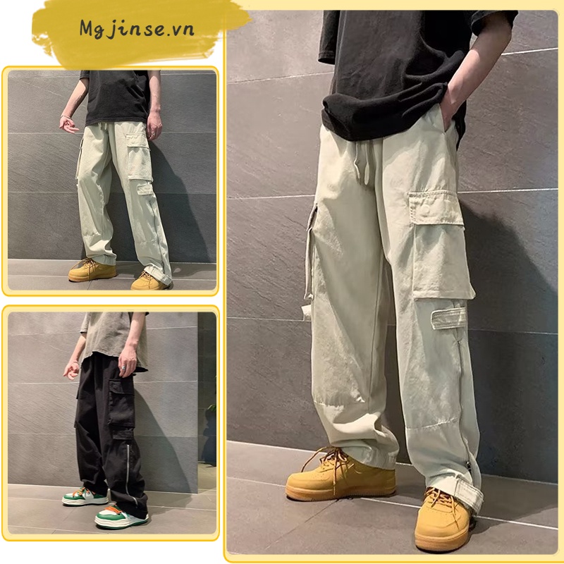 Quần ống Rộng Nam Phong Cách Retro Dành Cho Nữ Quần Baggy Cargo Pants Quần âu Nam Quần Jogger Nam Quần ống Suông Quần Túi Hộp Nam