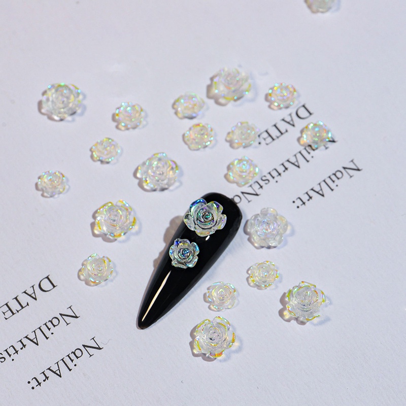 Ygt set 30 Hạt Charm Hoa Trà Trang Trí Móng Tay Phong Cách Hàn Quốc Nhật Bản