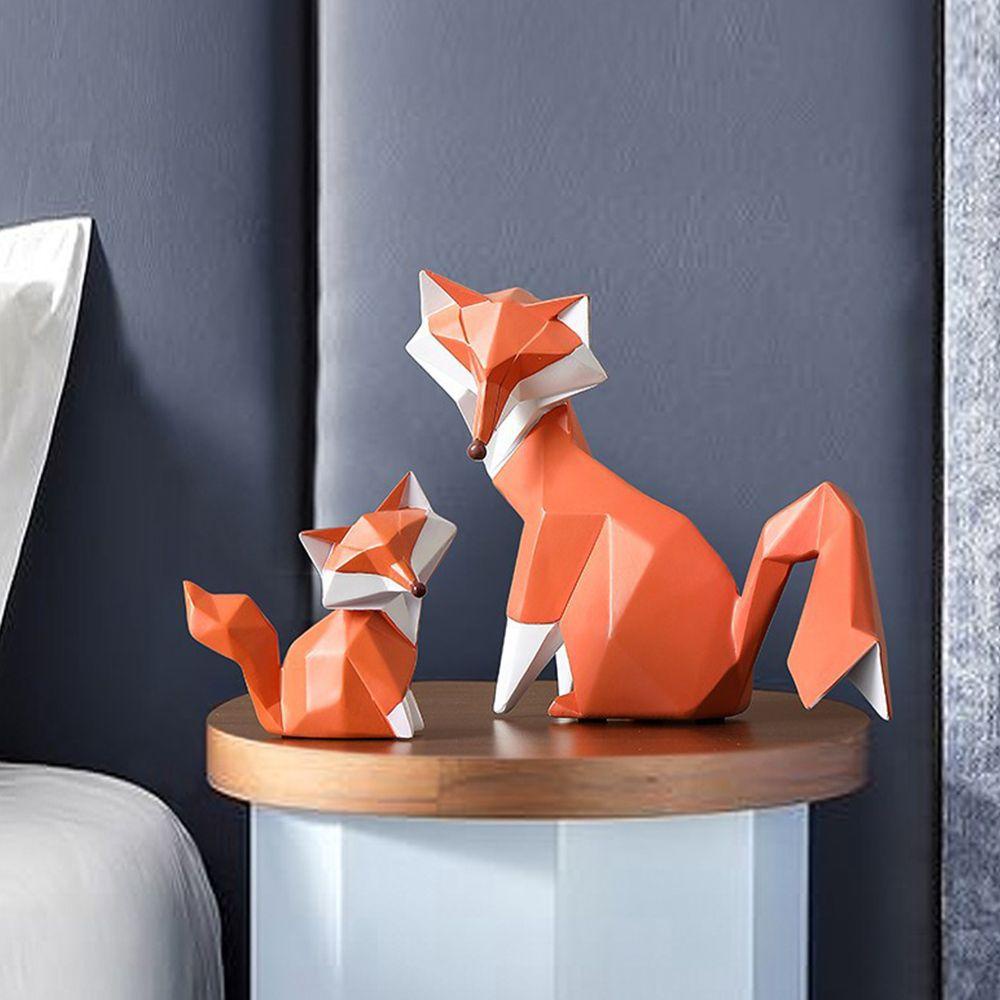 Tượng Trang Trí Hình Con Cáo Bằng Nhựa Dễ Thương