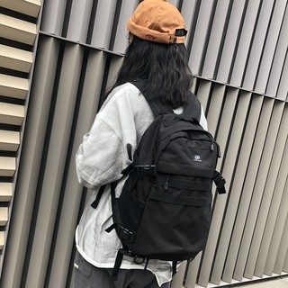 (Ảnh thật 3 ảnh cuối) Balo đen unisex street style Hàn ulzzang