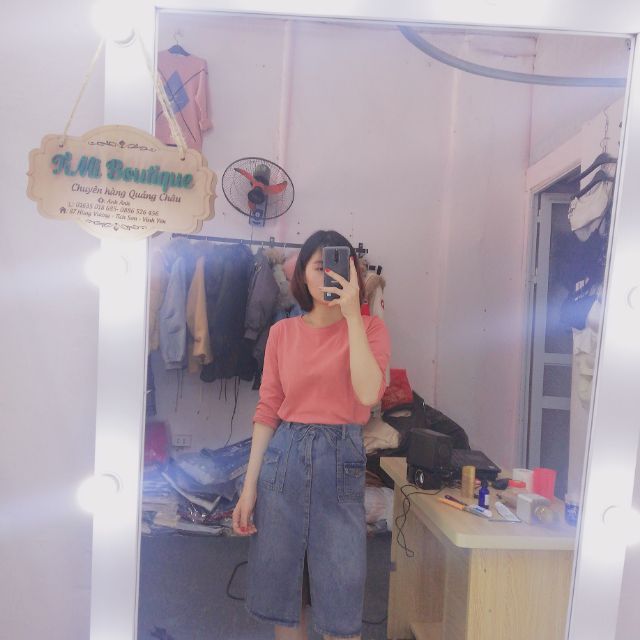 Chân váy chữ A dáng dài