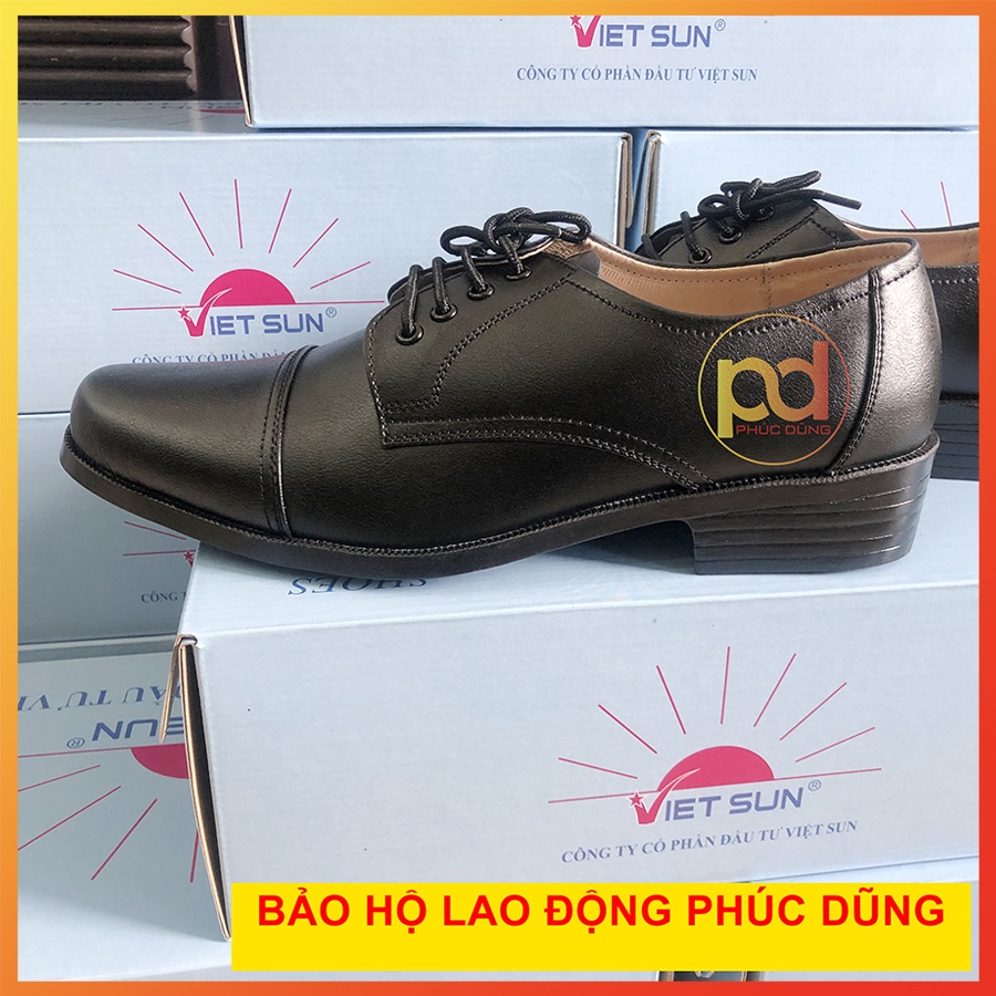 Giày tây nam da màu đen bảo vệ Việt Sun Vietsun đồng phục bảo vệ đẹp chuyên nghiệp sang trọng lịch lãm thời trang