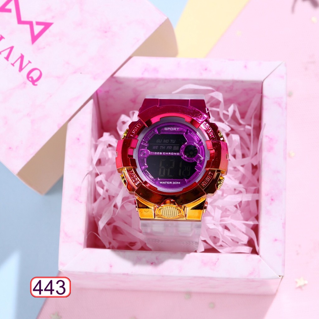 ĐÔNG HỒ NAM NỮ HAZO SPORT 443 PHA MÀU DÂY TRONG SUỐT THỜI TRANG CỰC HOT | BigBuy360 - bigbuy360.vn